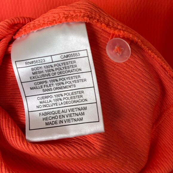 Nike Golf Dri-FIT Orange Short Sleeve Shirt - Men's Large - Picture 5 of 7